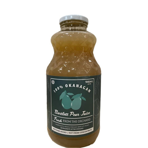 Pure Bartlett Pear Juice- 100% Okanagan - 946mL