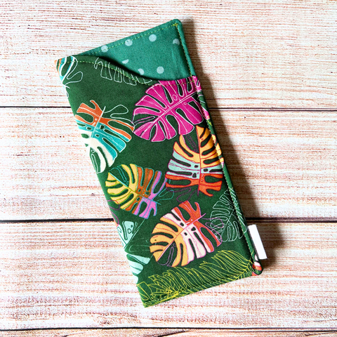 Green Monstera – Glasses Case