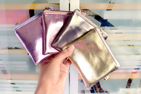 Metallic Pink - Faux-Leather Coin Purse - 1