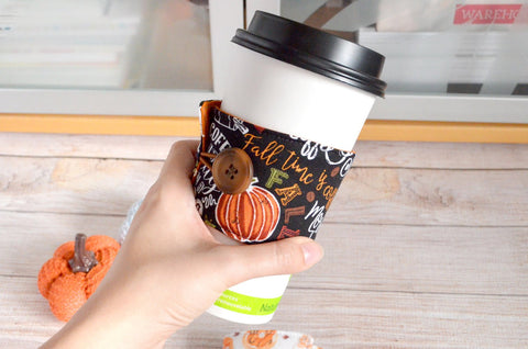 Black Pumpkin Spice Coffee Sleeve - 1