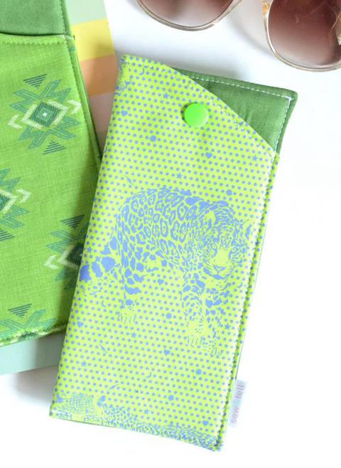 Green Leopard Glasses Case - 1