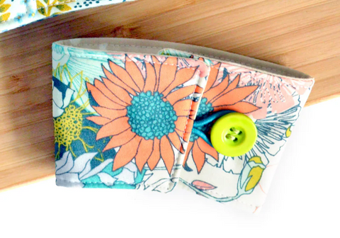 Blue Sun Floral Coffee Sleeve - 1