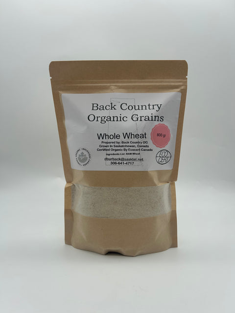 Organic Whole Wheat Flour - BackCountry Organic - 800g
