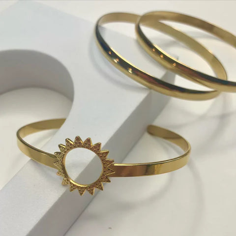 Lunar Bangle Bracelet Set