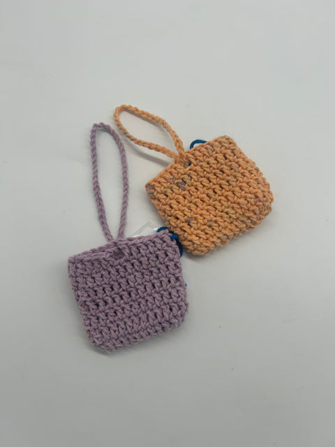 Crochet AirPod Pouch Bag Charm - Made to Hold