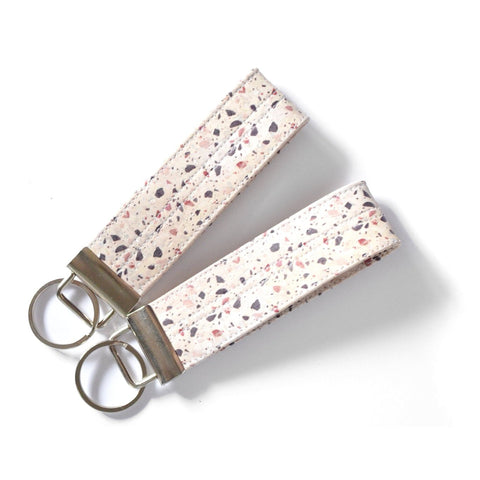 Terrazzo Cork Leather Keychain