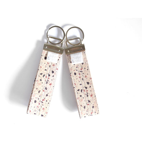 Terrazzo Cork Leather Keychain