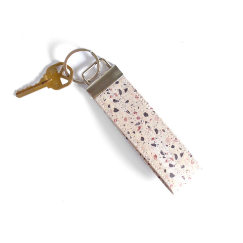 Terrazzo Cork Leather Keychain