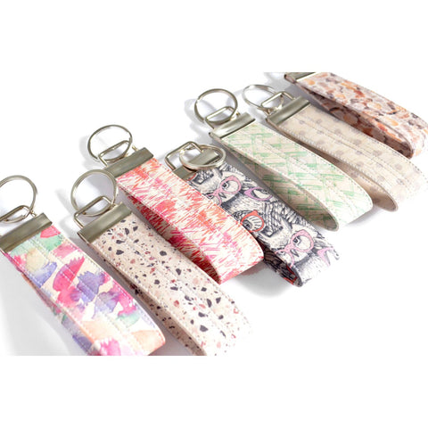 Terrazzo Cork Leather Keychain