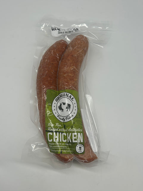 Chicken Garlic Sausage - Original Family Farm - Per lb