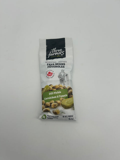 Roasted Fava Beans - Dill Pickle - Three Farmers - 28g