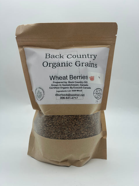 Organic Wheat Berries - BackCountry Organic - 1 kg