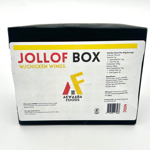 Jollof Box with Chicken Wings - Akwaaba Foods