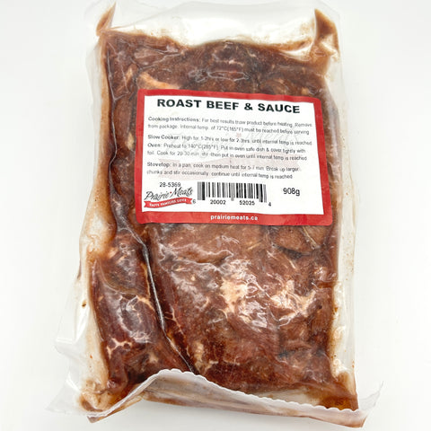 Roast Beef w/ Sauce - Frozen - Prairie Meats - 908g