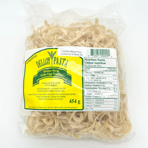 Wide Egg Noodles - Delloy - 454 g
