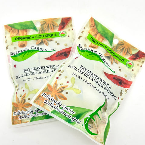 Whole Bay Leaves - Organic - Splendor Garden - 5g