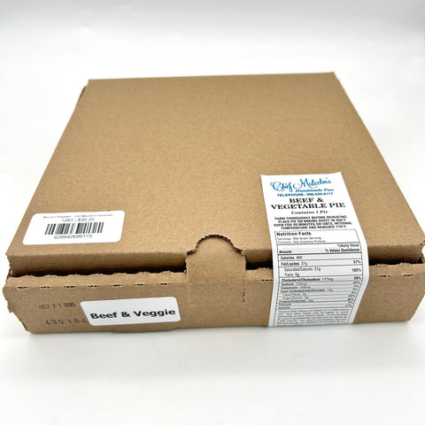 Beef and Vegetable - Chef Malcolm's Homemade Pies - Family Size