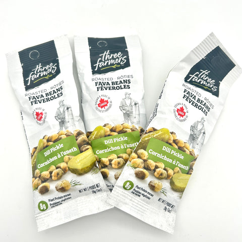 Roasted Fava Beans - Dill Pickle - Three Farmers - 28g