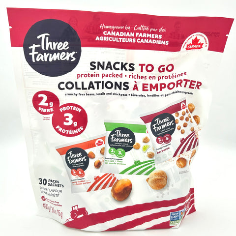 Snacks To Go Variety Pack - Three Farmers - 30x15g