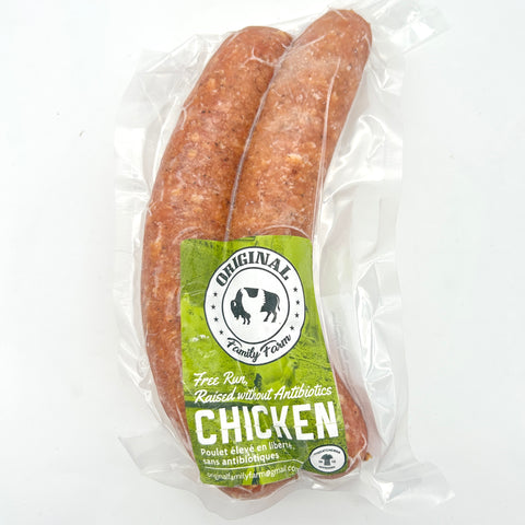 Chicken Garlic Sausage - Original Family Farm - Per lb
