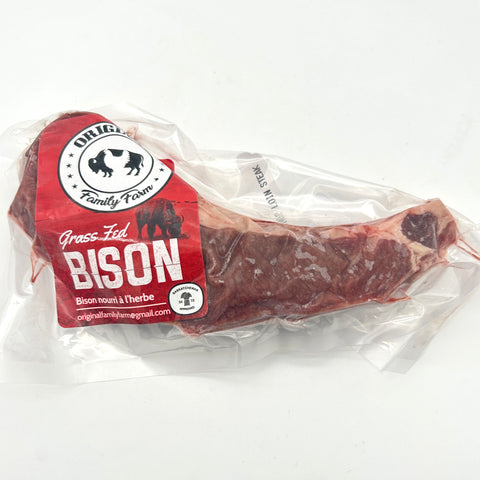 Bison Striploin Steak - Original Family Farm - Per lb