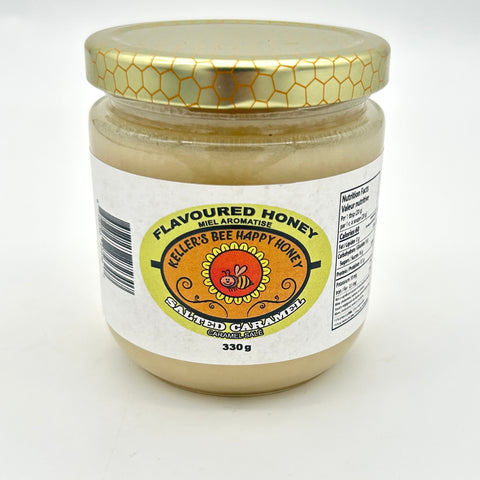 Flavoured Honey - Salted Caramel - Keller's Bee Happy Honey