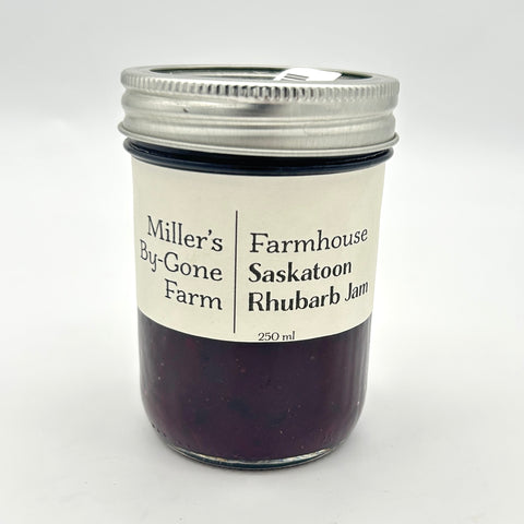 Saskatoon Rhubarb Jam - Miller's By-Gone Farm - 250ml