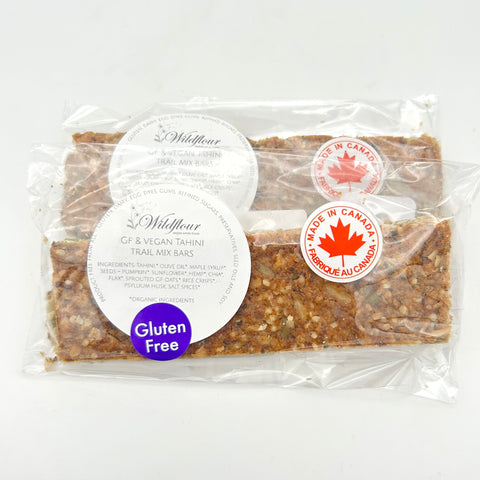 Vegan & Gluten free Tahini Trail Mix Bars - Wildflour Foods
