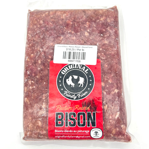 Ground Bison - Pasture Raised - Original Family Farm - Per lb