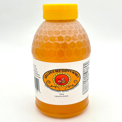 Liquid Honey - Keller's Bee Happy Honey - 500g Squeeze Bottle