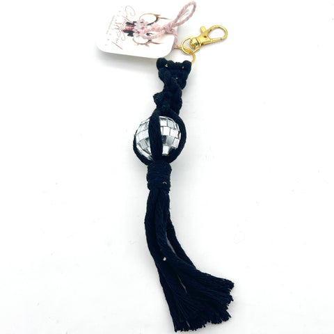 Disco charm on key ring - Black