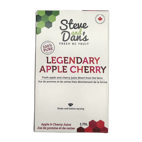 Apple/Cherry Juice - Steve and Dan's Fresh B.C. Fruit - 1.75L