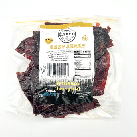 Whisky Teryaki Beef Jerky - Babco Meats - 225 g