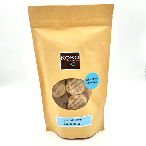 Frozen Cookie Dough - Peanut Butter Cookies - KOKO - 1 dozen