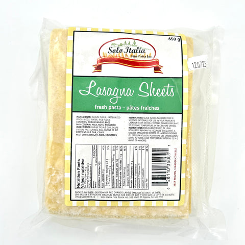 Lasagna Pasta Sheets - Solo Italia - 650g