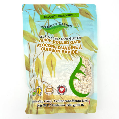 Quick Rolled Oats - Organic &amp; Gluten Free - Splendor Garden - 500g