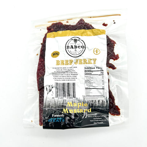 Maple Mustard Beef Jerky - Babco Meats - 80 g