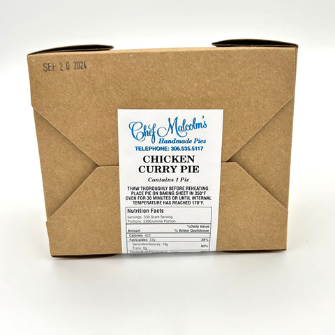 Chicken Curry - Chef Malcolm's Handmade Pies - Individual Size