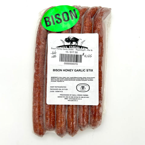 Bison Honey Garlic Sticks  - Roaming K - Per lb