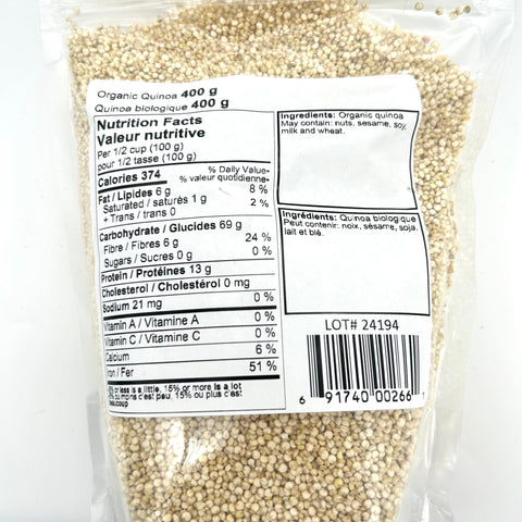 Organic Quinoa Seeds - Greenboy Foods - 400g