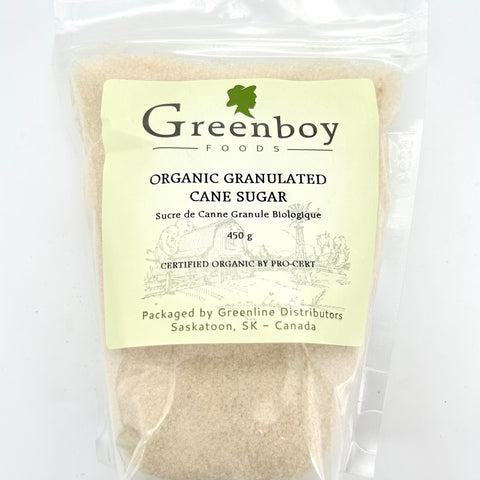 Organic Granulated Cane Sugar - Greenboy Foods - 450g