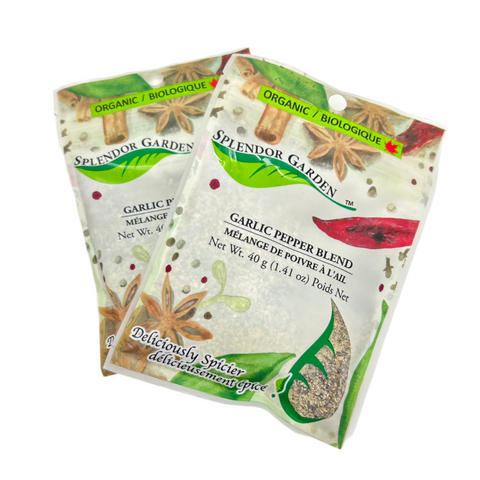 Garlic Pepper Blend - Organic - Splendor Garden - 40g