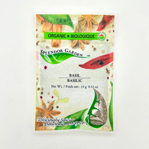 Dried Basil - Organic - Splendor Garden - 15g