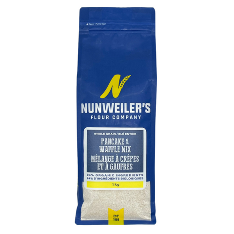 Original Whole Grain Pancake and Waffle Mix - Certified Organic - Nunweiler's Flour Company - 1 kg