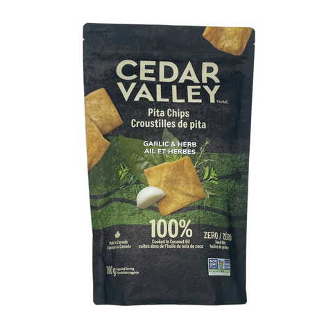 Pita Chips - Garlic & Herb - Cedar Valley - 180 g