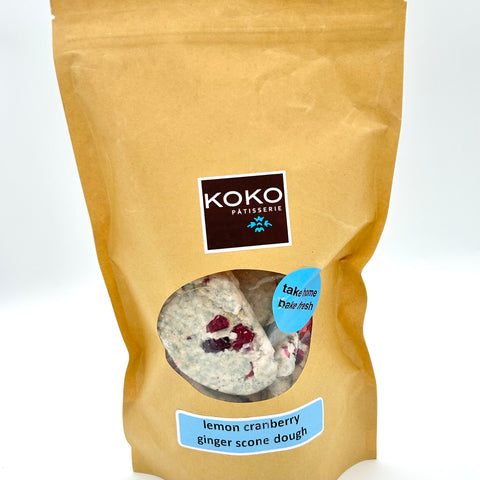 Frozen Scone Dough - Lemon Cranberry Scone - KOKO - 1 Dozen