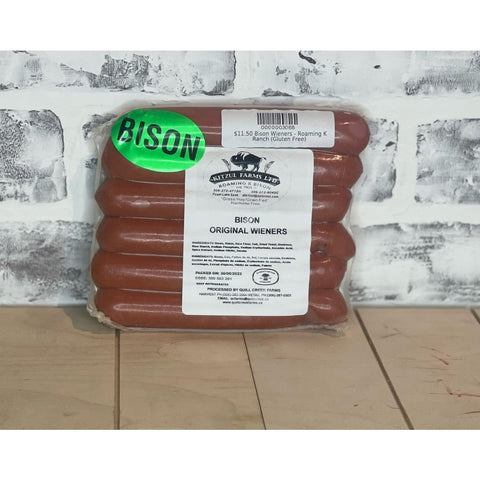 Bison Wieners - Roaming K Ranch Gluten Free