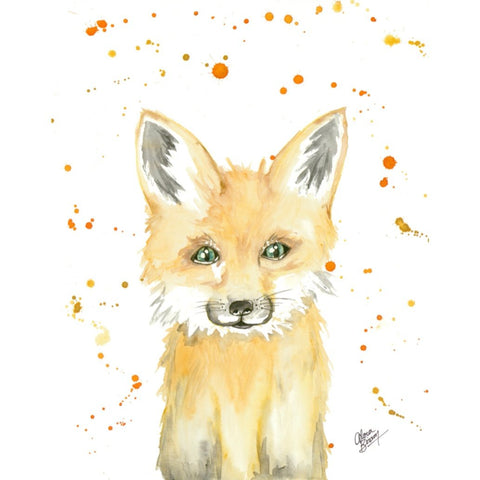 Fox Cub Watercolour Print