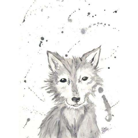 Wolf Cub Watercolour Print