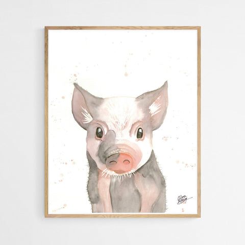 Piglet Watercolour Print